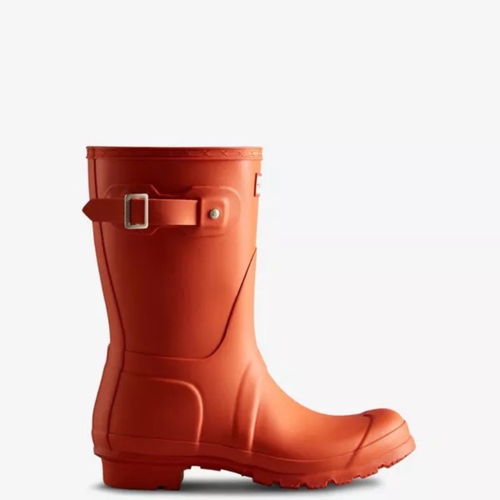 Hunter Play Short Rain Boot, Women’s Size 7M, Coral/Orange Great Condition